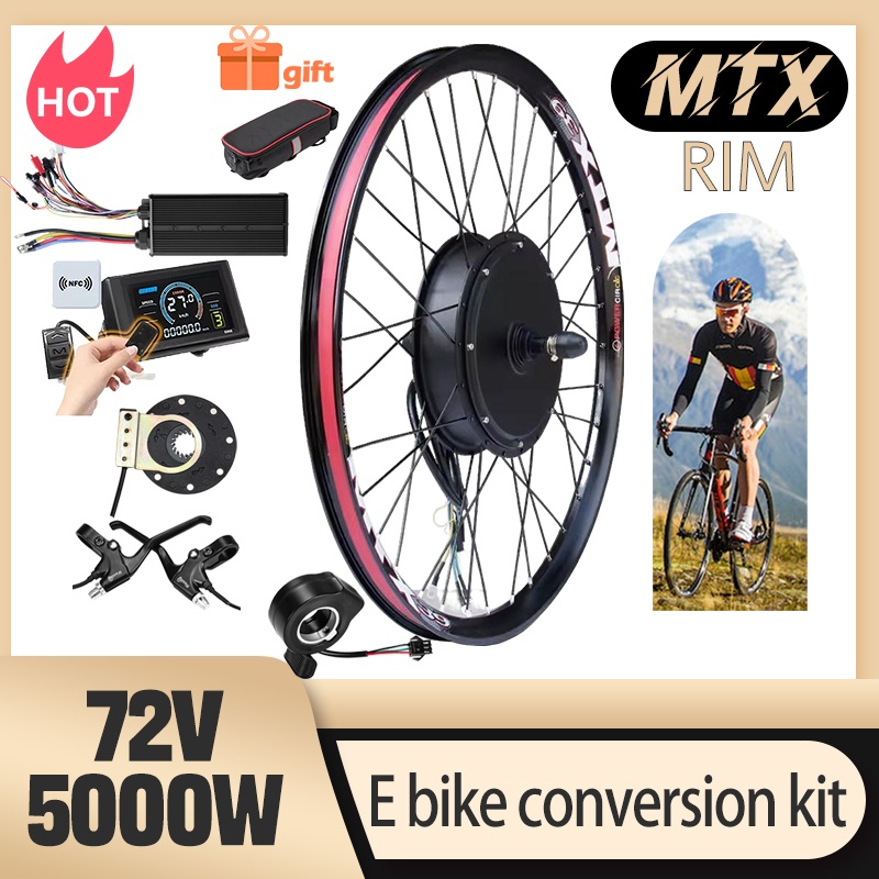 72V 5000W Hub Motor Kit - MTX39 Eバイク変換キット 72V 5000W リアドロップアウト 150mm