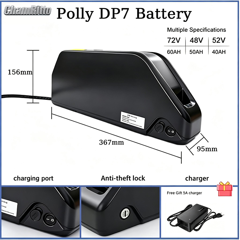 海龍電動自転車バッテリー 52v 36v 48v 60v 7 - Electric Bicycle Battery 72V 30Ah のレビューと価格